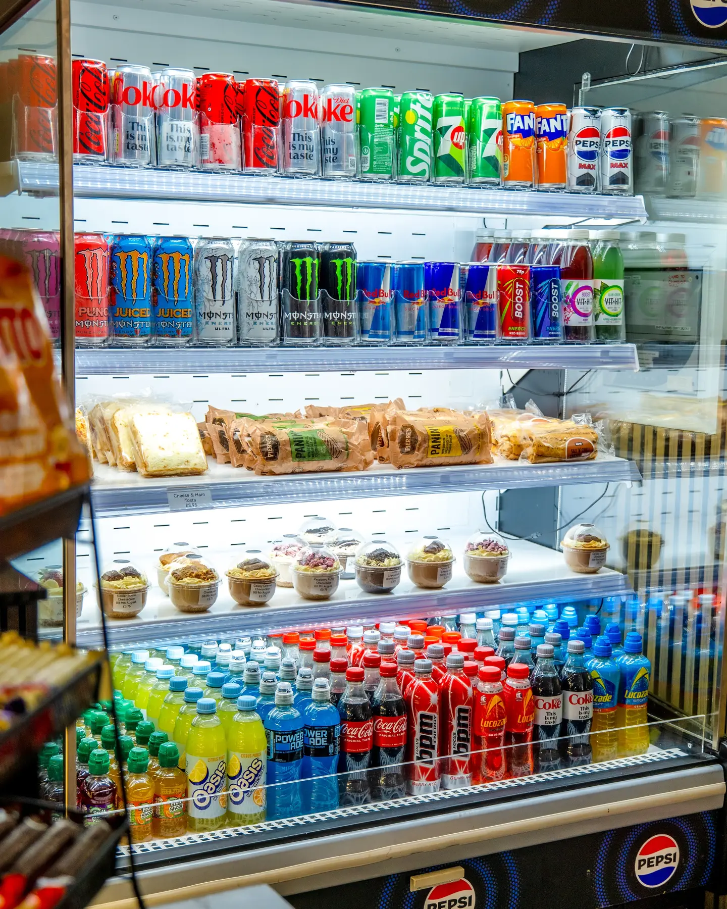 Chilled drinks and snacks available at Urban Fuel Derry