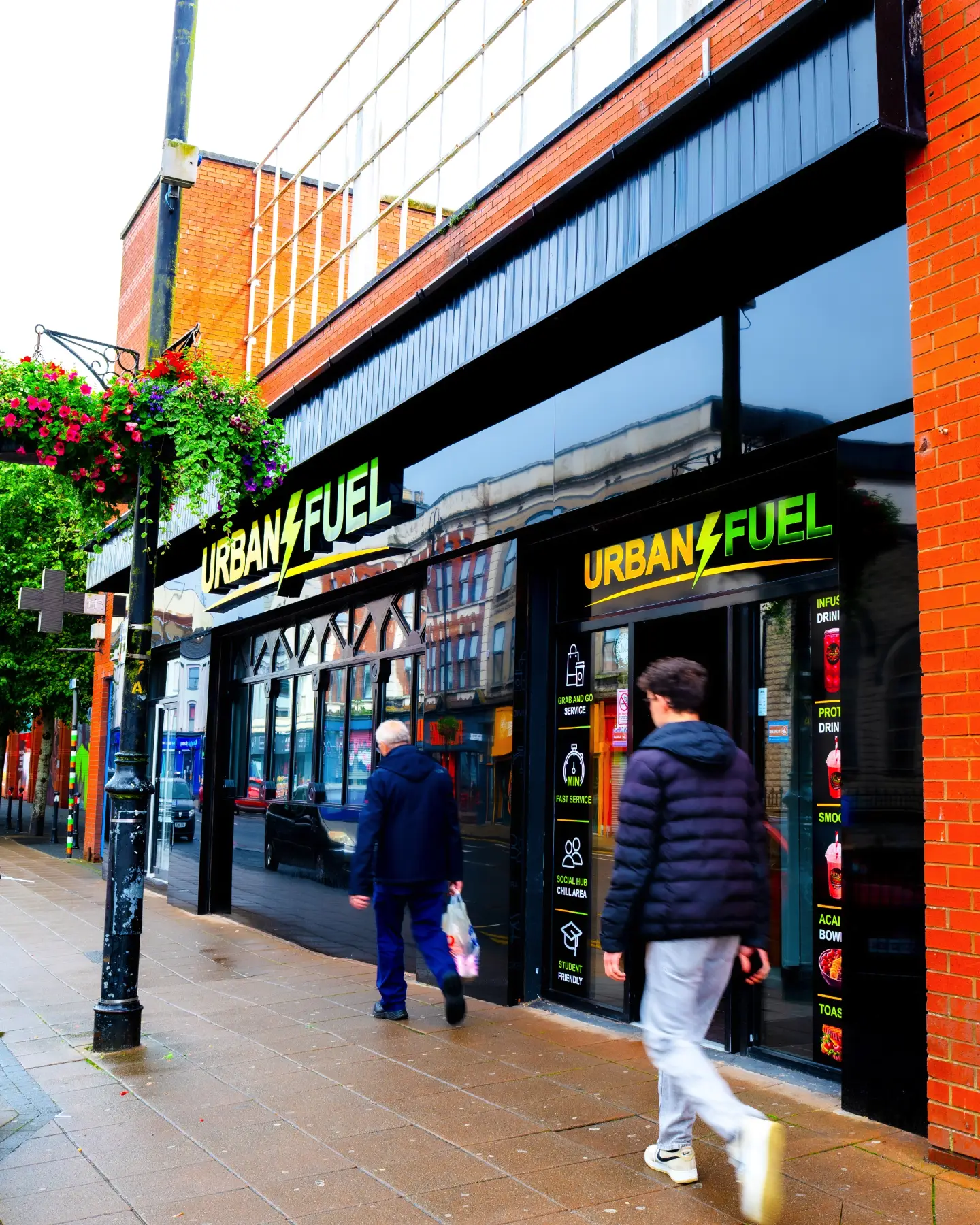 Urban Fuel storefront at Quayside Shopping Centre on Strand Road, Derry